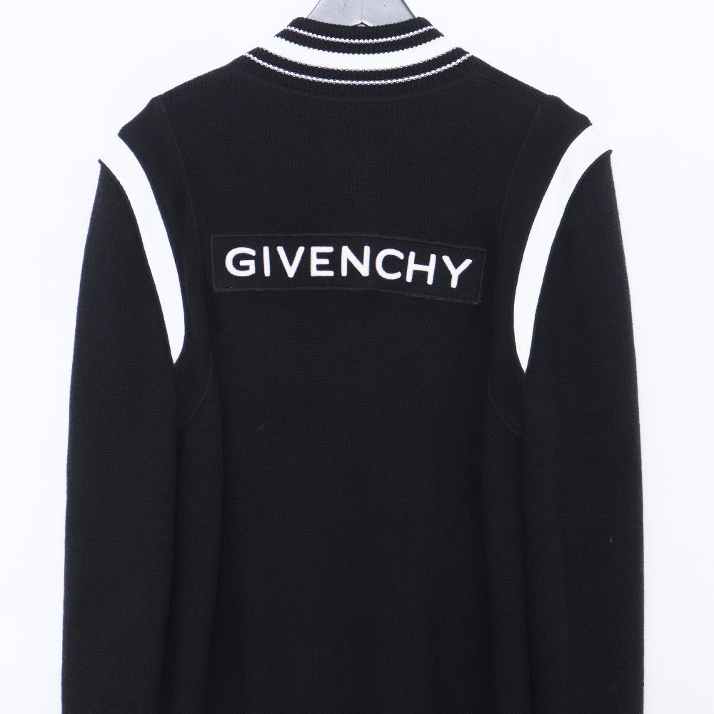 【GIVENCHY】ニットバーシティジャケット Givenchy GIVENCHY VARSITY JACKET IN WOOL AND LEATHER
