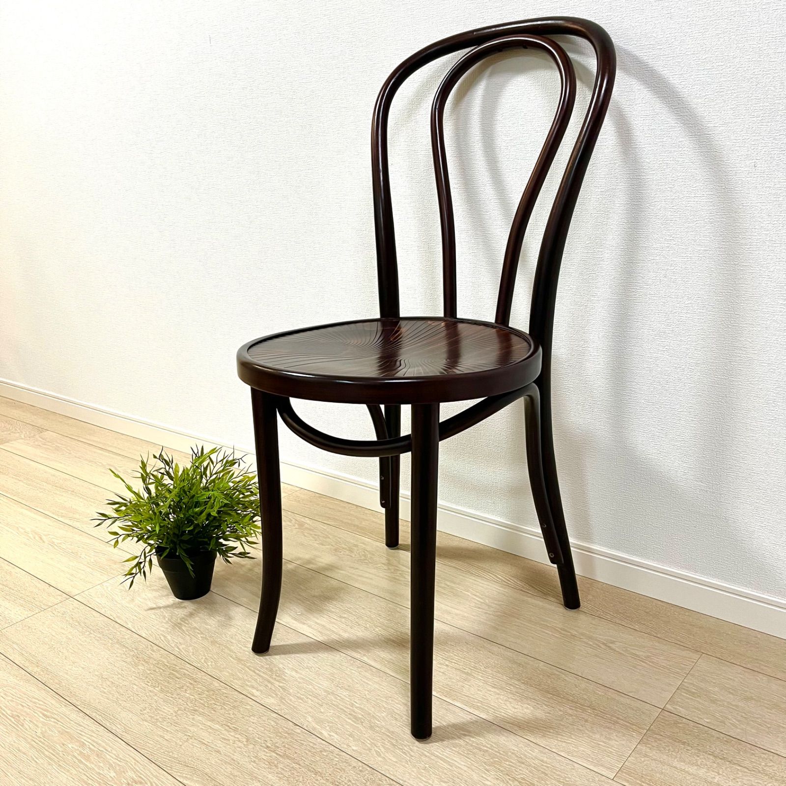 た55【秋田木工 No.202系 無垢曲木チェア】ベントウッドチェア ブナ材 カフェチェア ダイニングチェア