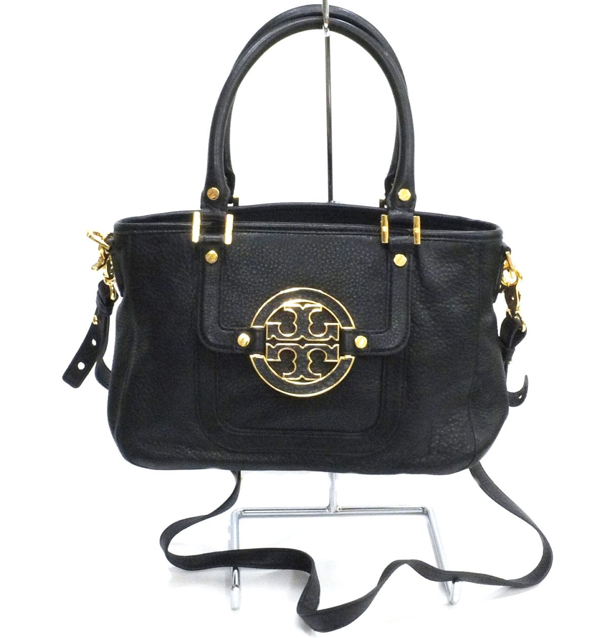 TORY BURCH トリーバーチ アマンダ 2WAYバッグ ブラック 黒 レディース レザー ショルダー ハンド 【中古】 JA-17116 -  メルカリ