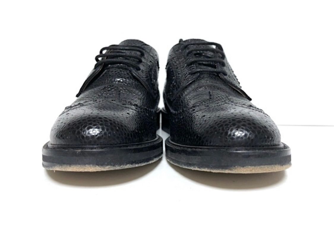 短納期定価 ￥71,500！【極美品】THOM BROWNE トムブラウン キッズ クラシック ウィングチップシューズ 32/8才 ドレスシューズ フォーマル 男の子 卒業 卒園 入学 結構式 パーティー 2A48 スニーカー 着脱簡単