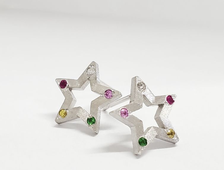 ☆星☆ﾋﾟﾝｸ ｲｴﾛｰｻﾌｧｲﾔ ﾙﾋﾞｰ ｸﾞﾘｰﾝｶﾞｰﾈｯﾄ ﾋﾟｱｽ-3