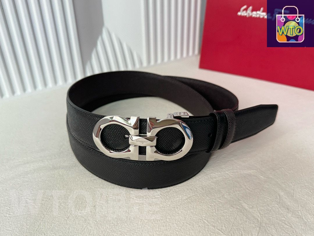 Salvatore Ferragamo ブラック ベルト　新品未使用 今日特価】Salvatore Ferragamo サルヴァトーレ フェラガモ