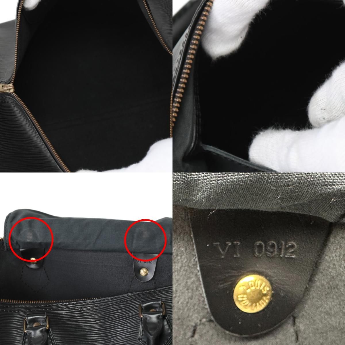 ルイヴィトン M42982 エピ ボストンバッグ スピーディ40　ノワール ハンドバッグ LOUIS VUITTON ブラック