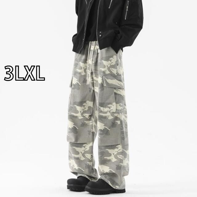 [3LXL]春 コーデ メンズ 用 服 シンプル ファッション オシャレ 大人 かっこいい 紳士服 アウトドア カジュアル マルチ ポケット 迷彩 パンツ  カジュアル 通勤スタイル 重ね着コーデ ゆったり