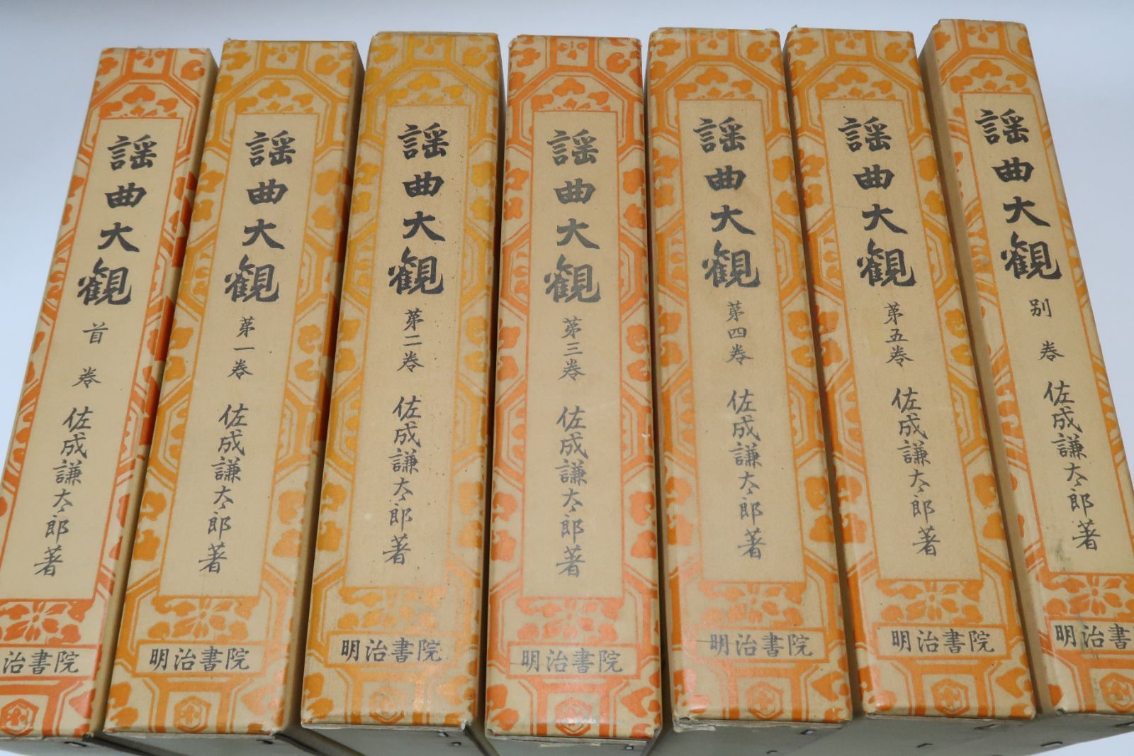 譜曲大観 全7巻 佐成謙太郎著 譜曲大観 全7巻 佐成謙太郎著