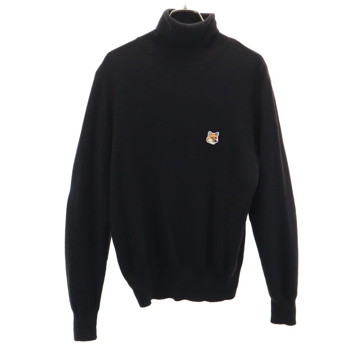 古着 MAISON KITSUNE メゾンキツネ 長袖 タートルネック セーター XS ブラック ニット メンズ MAISON KITSUNE メゾンキツネ 長袖 タートルネック セーター XS