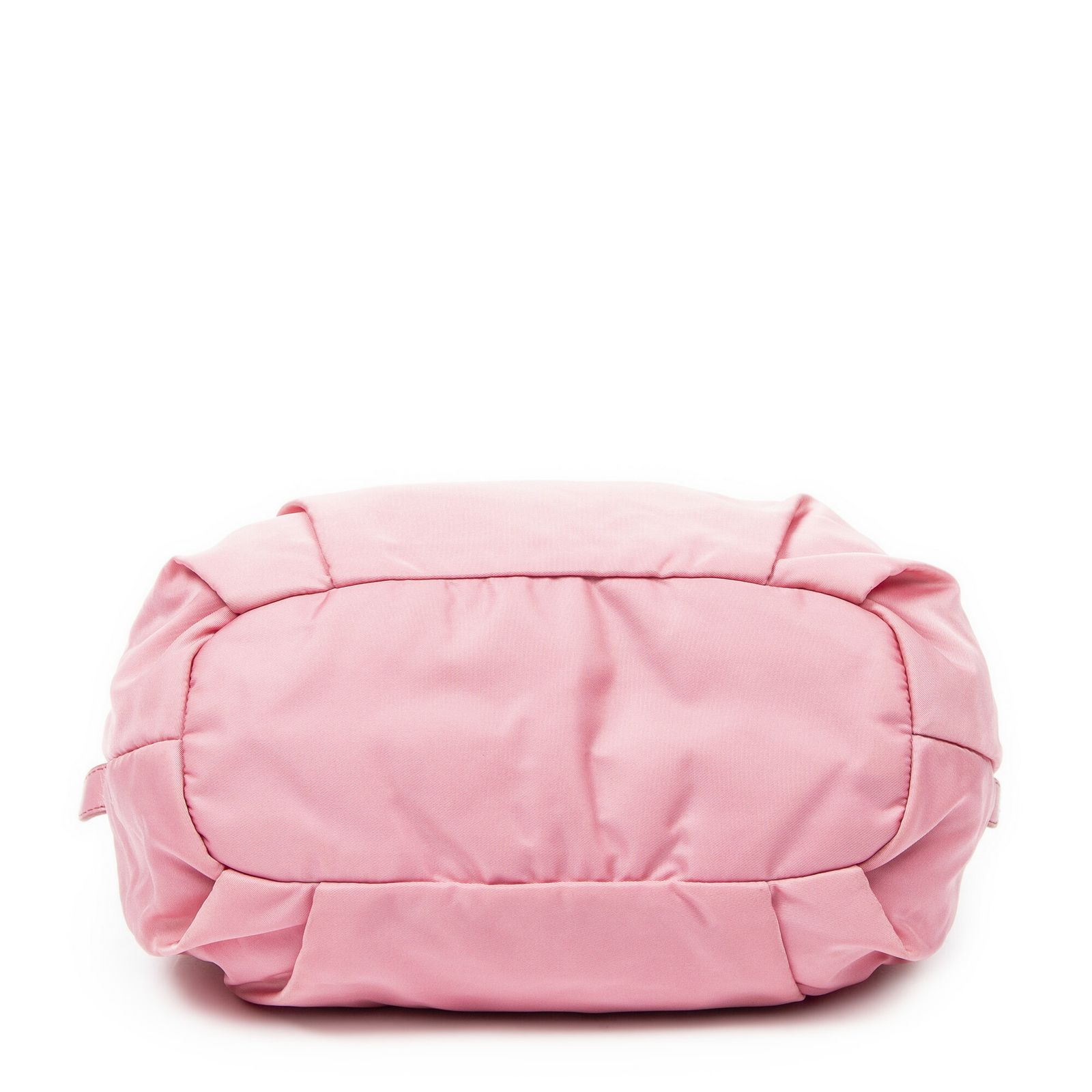 PRADA プラダボウブレイデッドバケットピンクナイロンキャンバスA