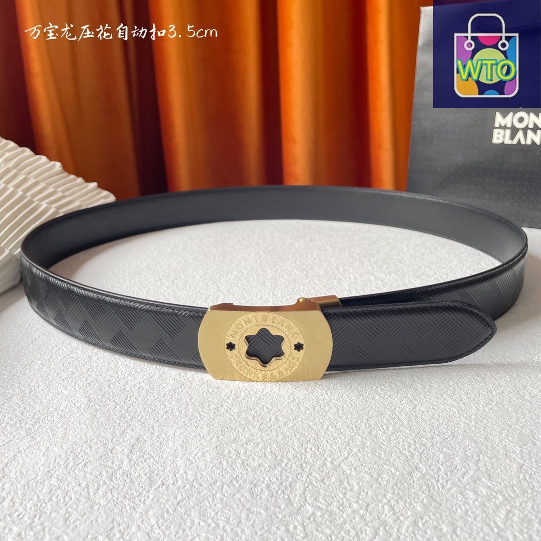 【新品】MontBlanc ベルト MONTBLANC. Belt Horseshoe, Reversible, In Black / Brown