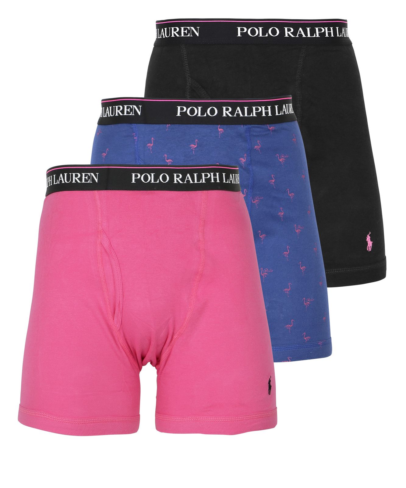 並行輸入 3枚セット Classic Fit Cotton メンズ ロングボクサーパンツ 510267 ピンクフラミンゴセット