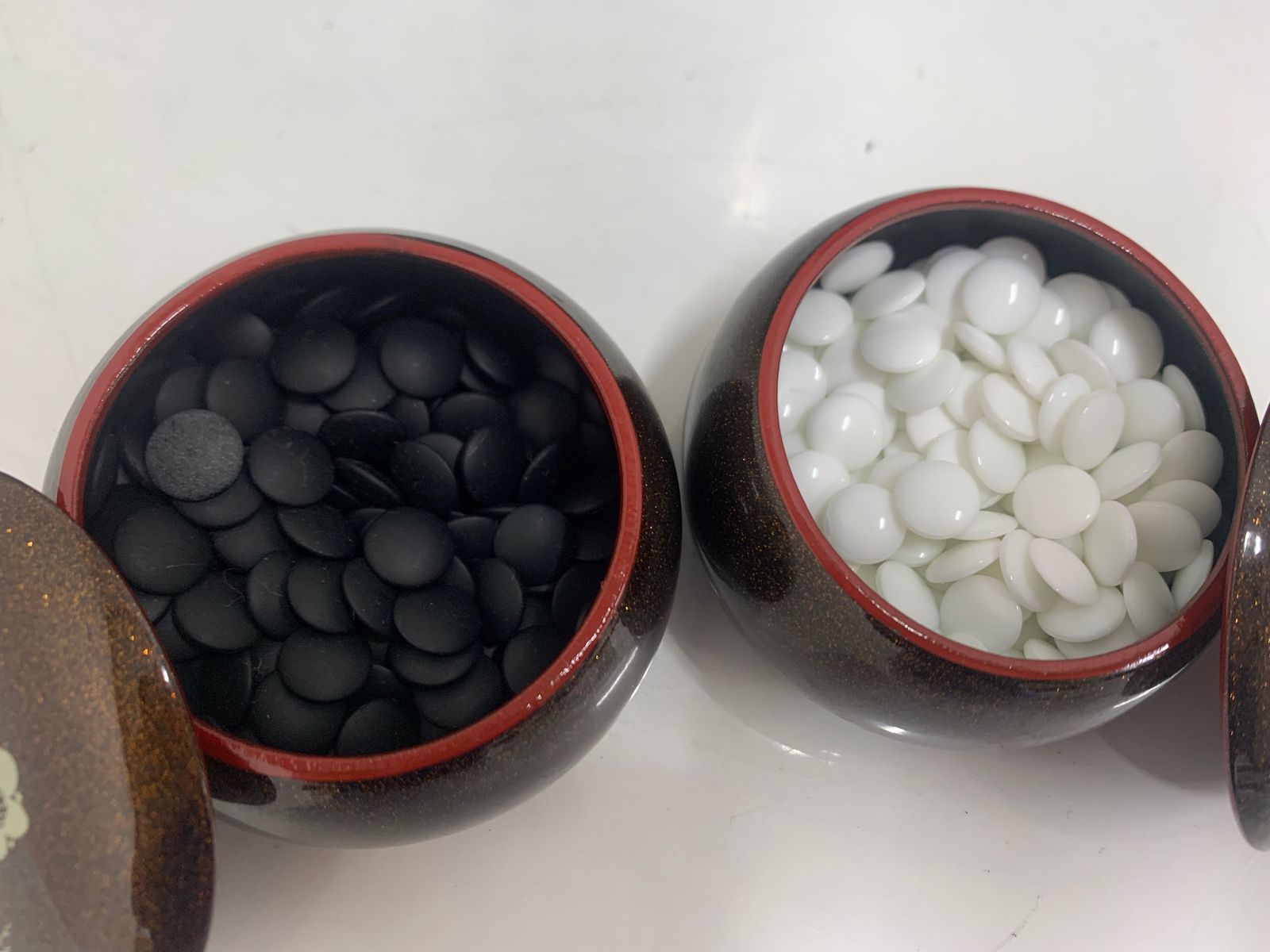 漆芸碁盤 ミニサイズ 柳山作 ミニ碁盤 ミニ碁石 セット 漆芸碁盤