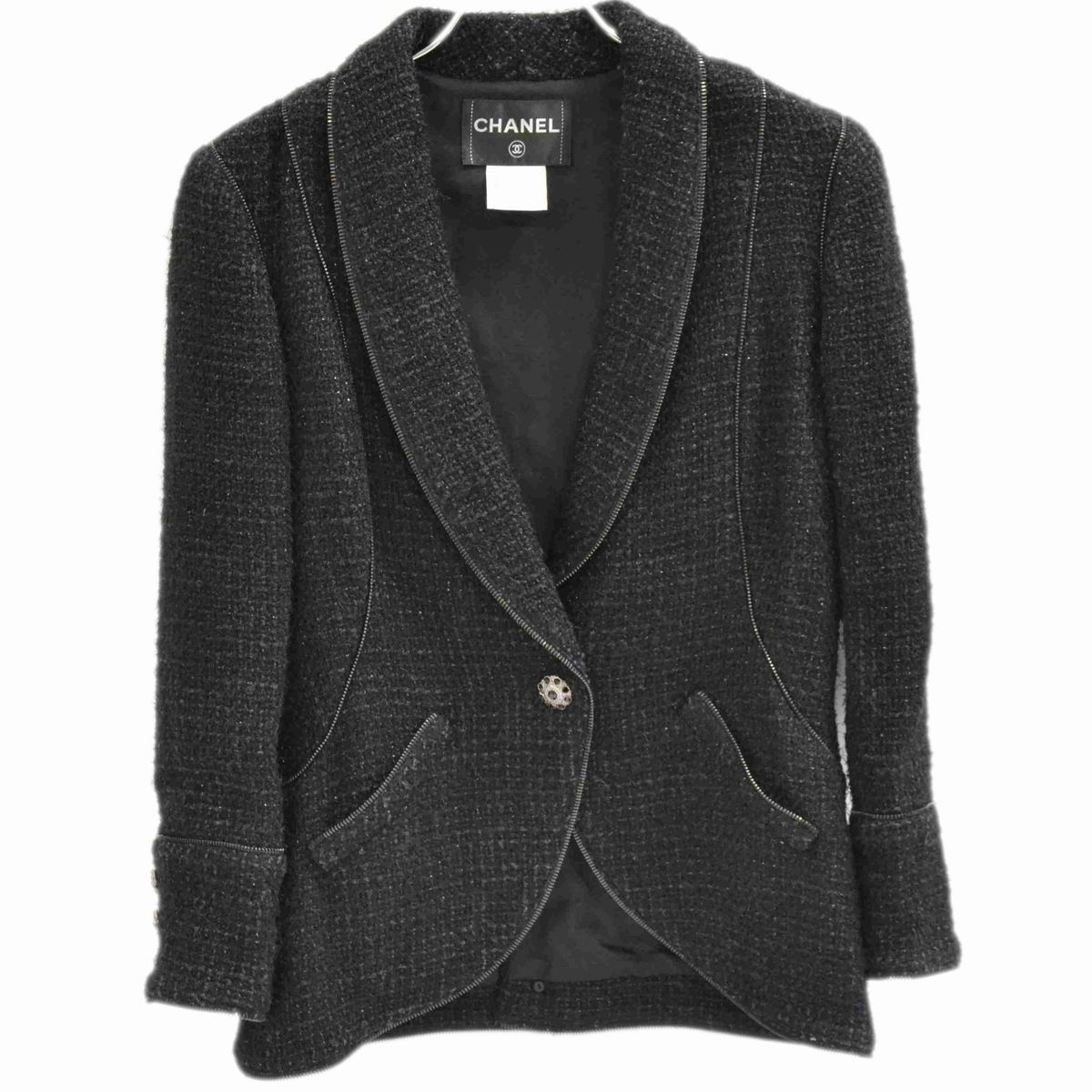 シャネル ココマーク ツイード ジャケット アウター 38 レディース