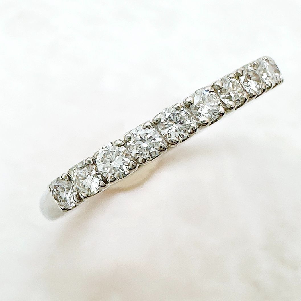 美品/人気🌟VENDOME ハーフエタニティ 0.37ct プラチナ リング 約10号 U