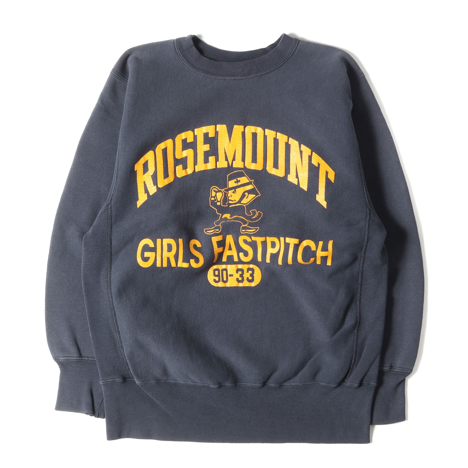 チャンピオンリバースウィーブスウェット 刺繍タグ　USA Ｌsize 90s USA製 Championチャンピオン スクリプト ビッグロゴ刺繍