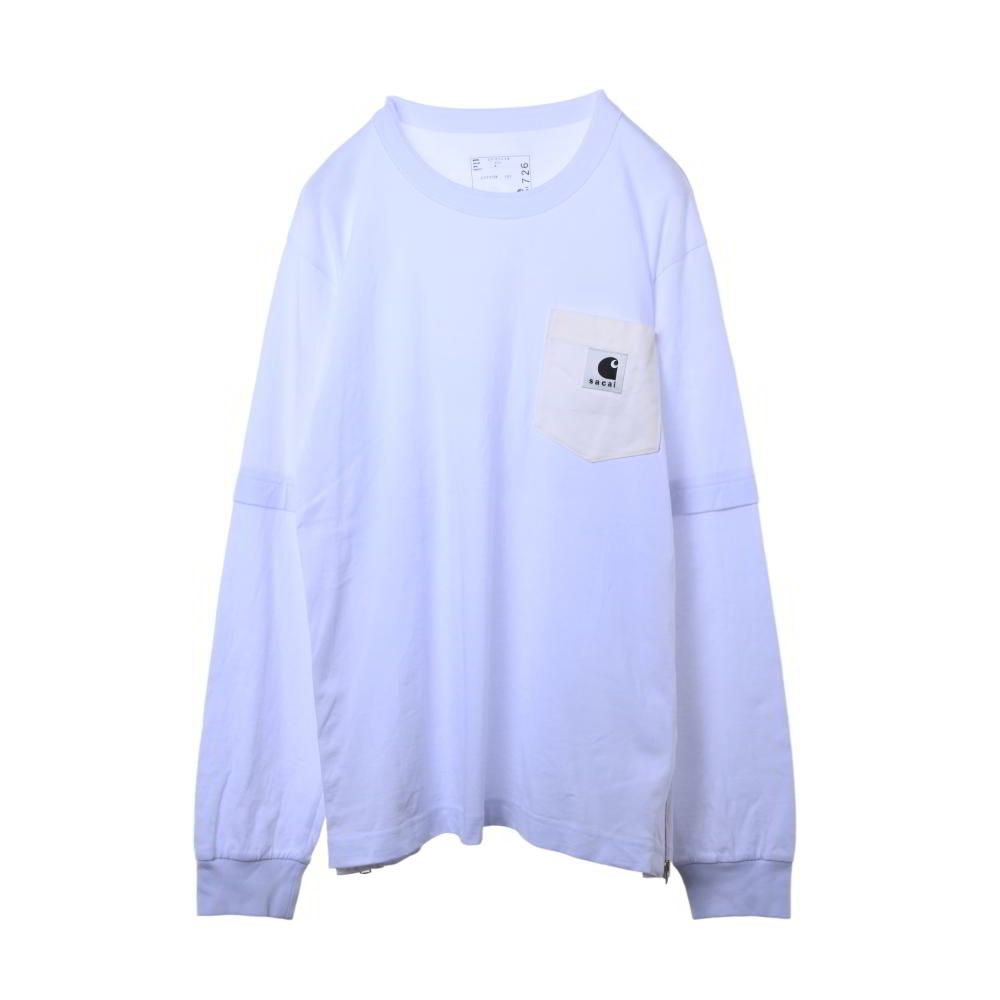 Sacai × CARHARTT WIP L/S T-Shirt ロングTシャツ 4 ホワイト サカイ