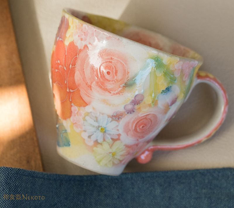 【新品未使用】工房ゆずり　平安雅花 抹茶碗(平型)贈り物 プレゼント imgrc0089498192.jpg