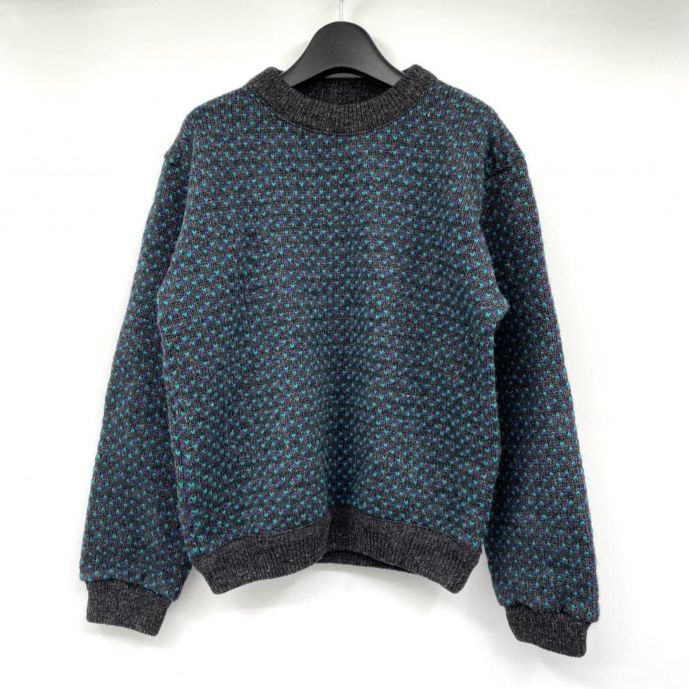 極美品　エルエルビーン　80s バーズアイ　セーター 80s エルエルビーン バーズアイ柄セーター ニット ノルウェー製 グレー