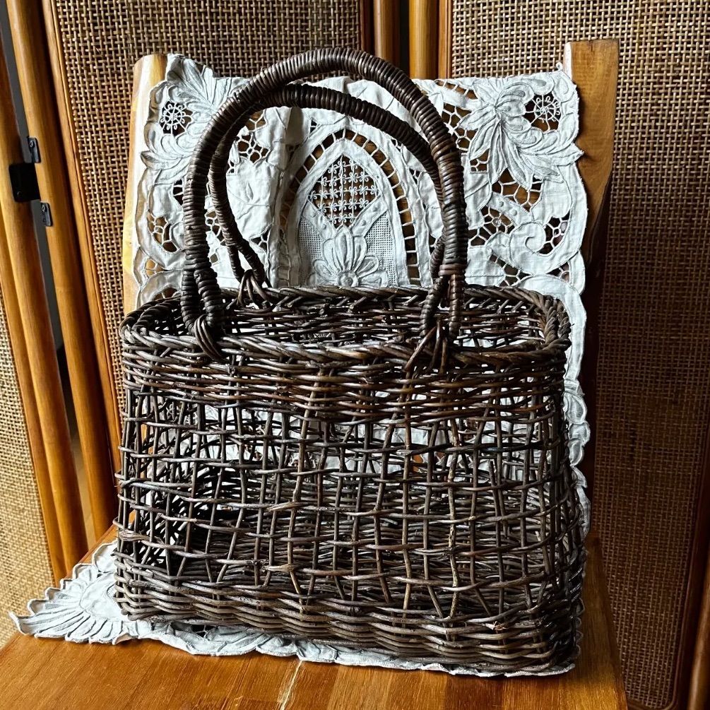 あけび籠 伝統工芸品 職人手作り 手提げ籠 あけび籠 伝統工芸品 職人