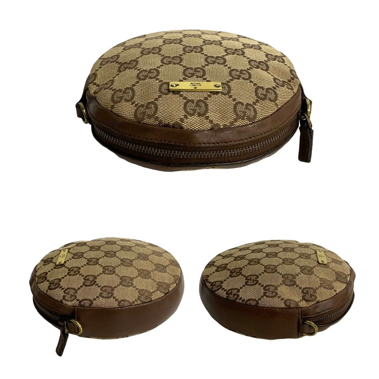極 美品 保存袋付き GUCCI グッチ GGキャンバス ロゴ 金具