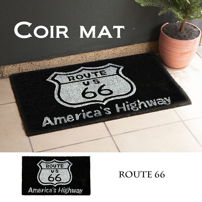 【全国送料無料】玄関マット レクトコイヤーマットROUTE66 アメリカン USA