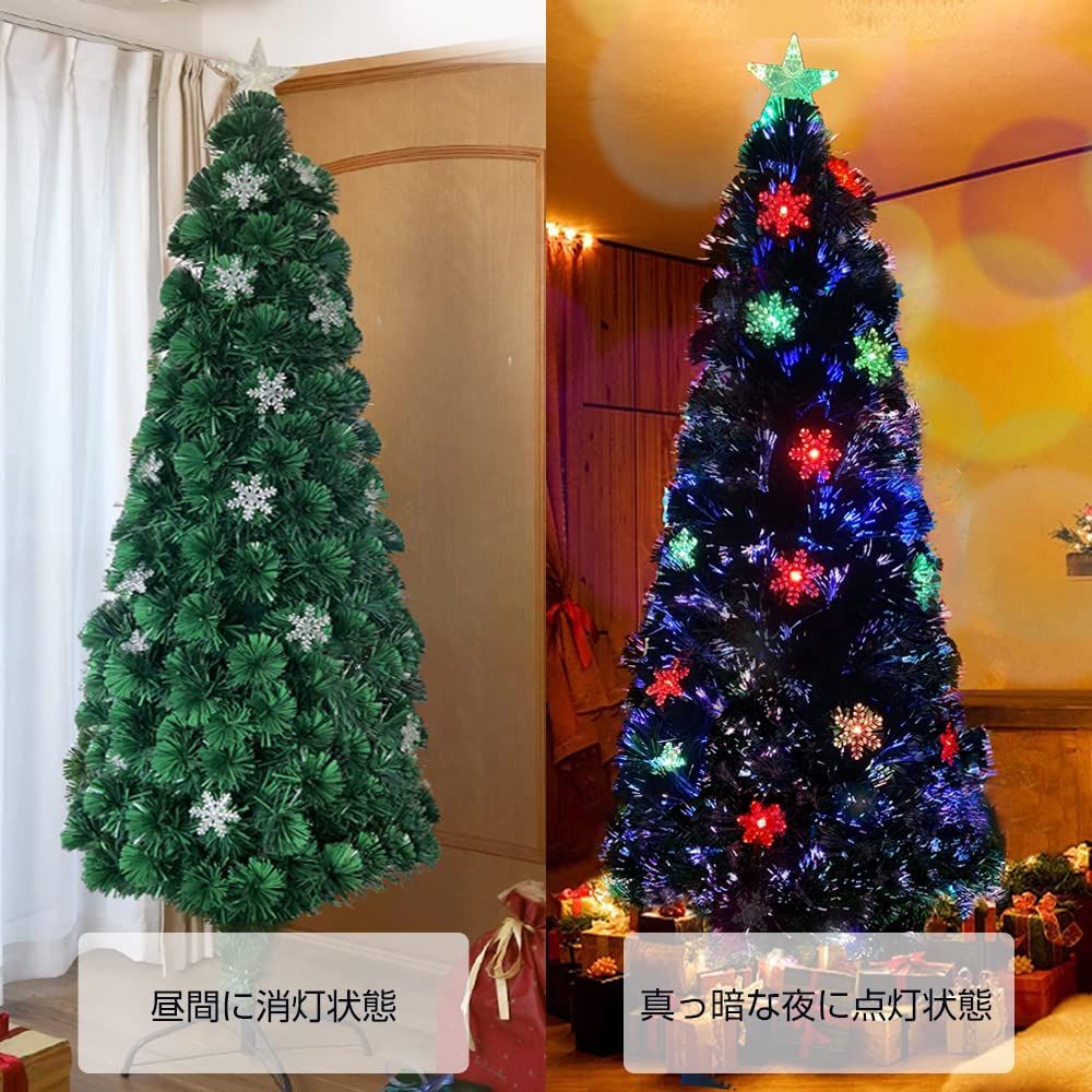 数量限定】クリスマスツリー 150cm ファイバーツリー 高輝度 LED