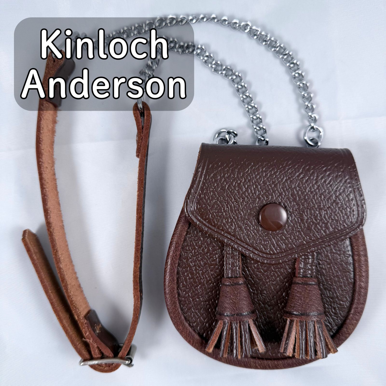 Kinloch Anderson ショルダーバッグ タッセル付き チェーン