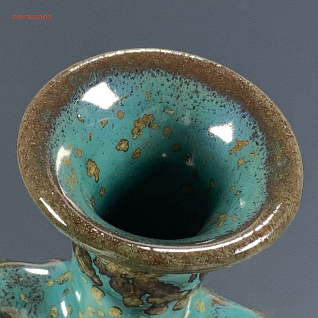 超美品! 鈞磁 盧鈞 花瓶 単色釉 薬花瓶 胆瓶 賞瓶 観賞 装飾