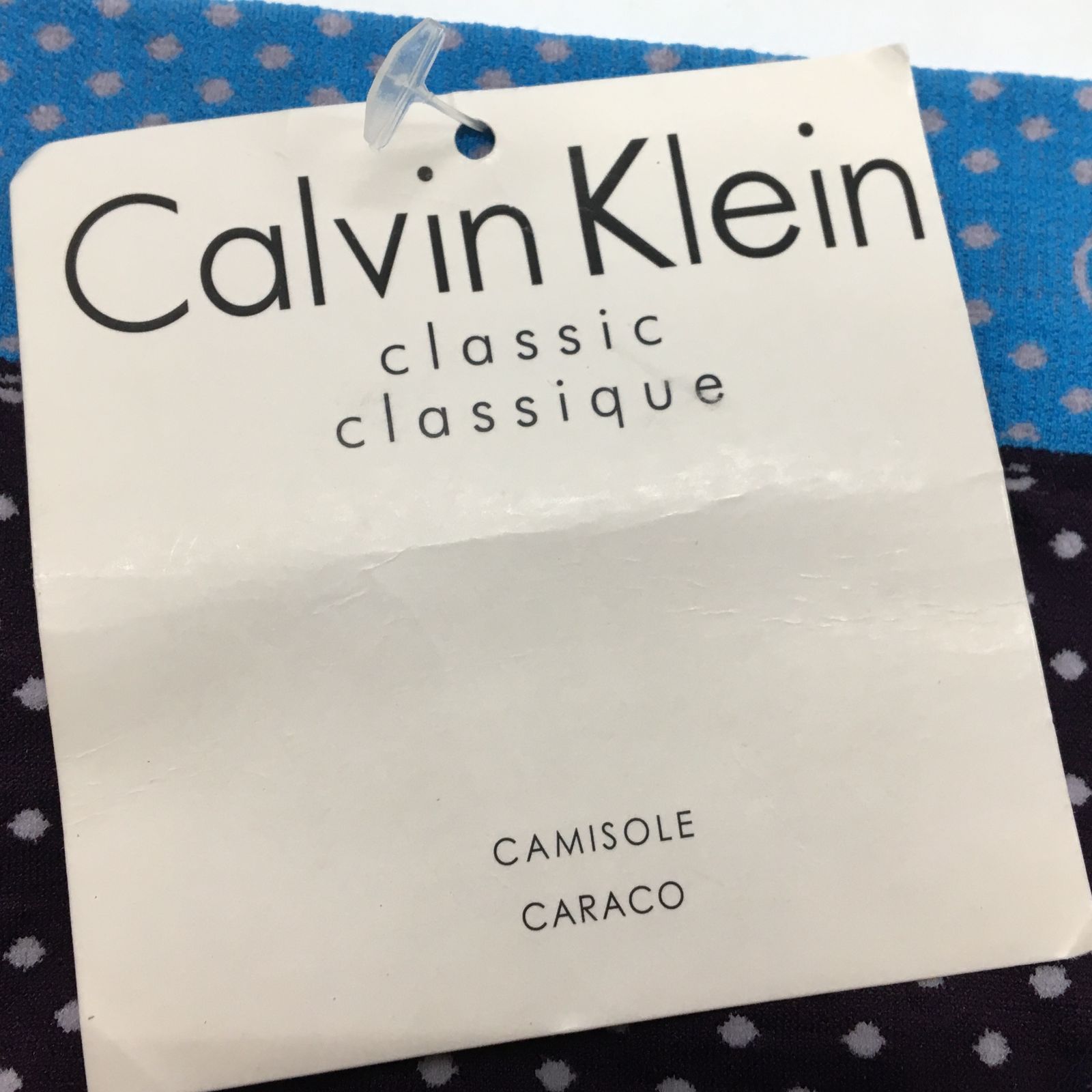 新品未使用 タグ付き Calvin Klein カルバンクライン パンツ ショーツ 下着 フリーサイズ ドット バイカラー パープル ブルー 紫 青 レディース