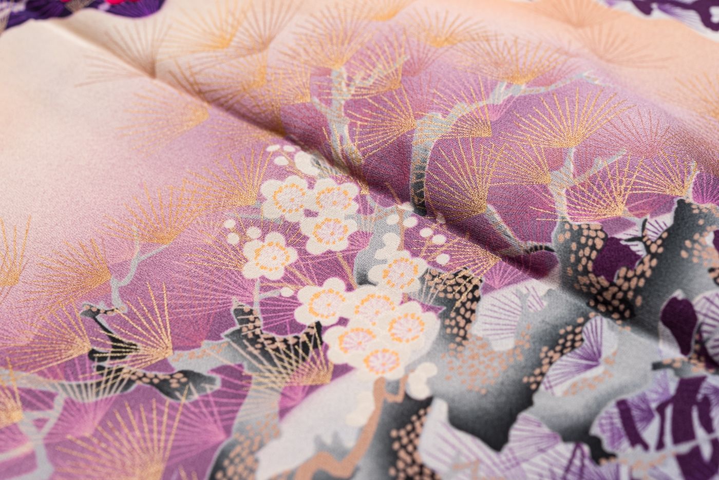 平和屋着物○ブライダルファッションデザイナー・桂由美 振袖 御所車花