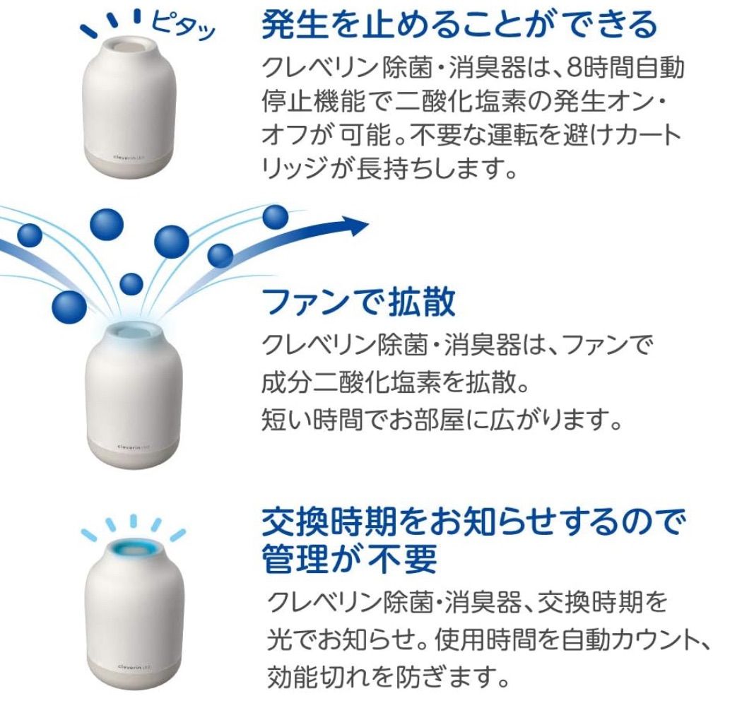 クレベリンLED搭載除菌・消臭器 ポット - 空気清浄機・イオン発生器