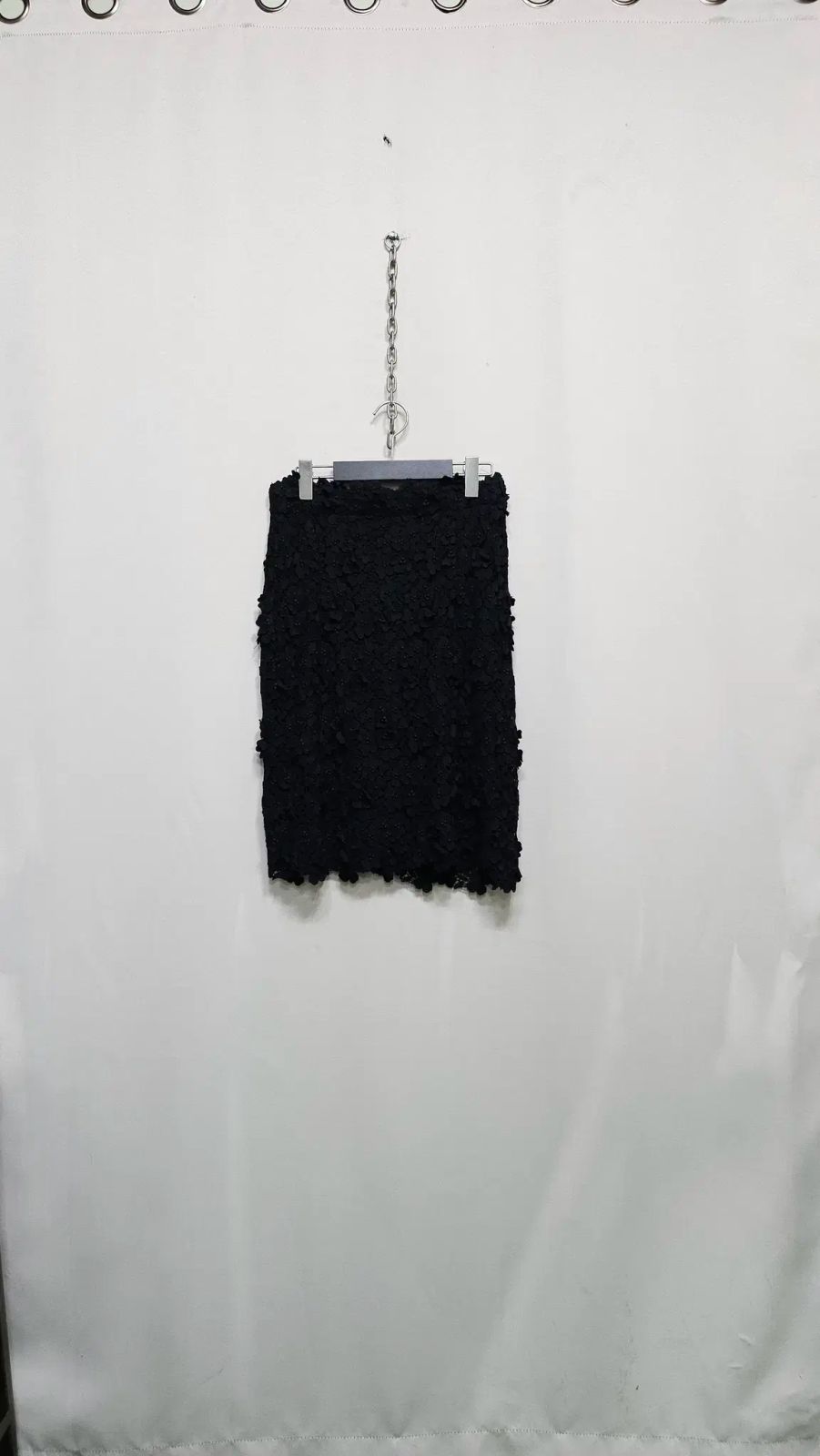 The HANDSOME MINE バンディング 刺繍レーススカート バックジップ 25 今年の製品