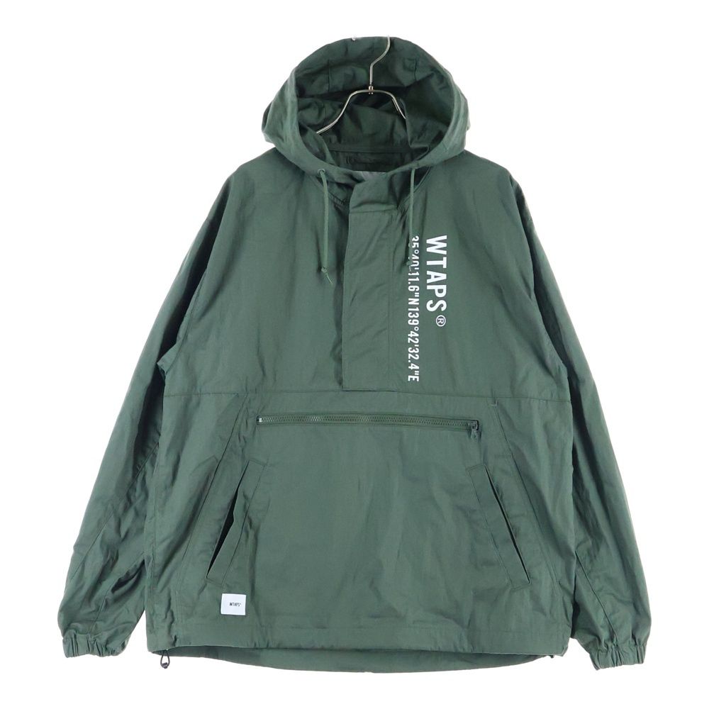 WTAPS ダブルタップス 22SS SBS JACKET NYCO WEATHER ナイロン ハーフジップ プルオーバー フーデッドジャケット カーキ 221WVDT-JKM02