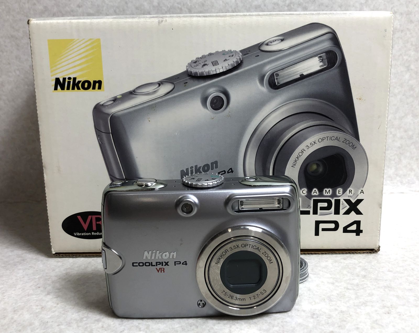良い 【DH1267】動作確認済 Nikon COOLPIX P4 VR デジカメ ニコン