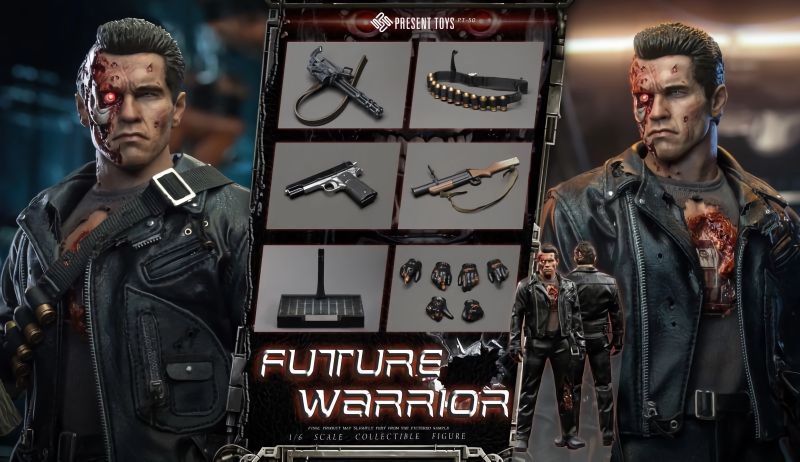 S06-s025 外箱欠品 PRESENT TOYS 1/6 FUTURE WARRIOR T-800 スタンダード版 PT-sp50 ターミネーター S06-s025 外箱欠品 PRESENT TOYS 1/6 FUTURE WARRIOR T-800