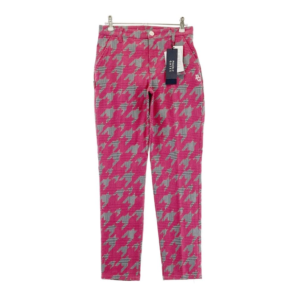 サイズ 00 PEARLY GATES パーリーゲイツ 055-2231912 パンツ 千鳥 グレンチェック柄 ピンク系 240101535069 ゴルフウェア レディース ストスト