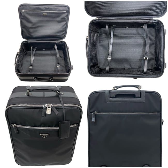 プラダ テスート サフィアーノ キャリーケース スーツケース プラダ スーツケース ブラック NERO テスート 美品 キャリー