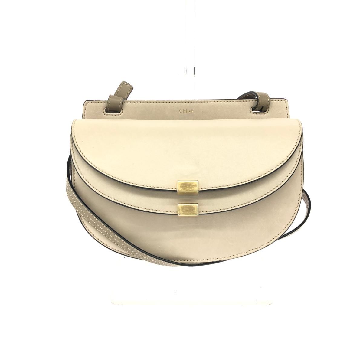 Chloe クロエ ショルダーバッグ ジョージア レザー ベージュ  