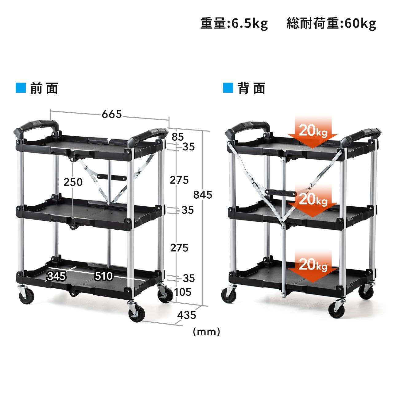 総耐荷重60kg