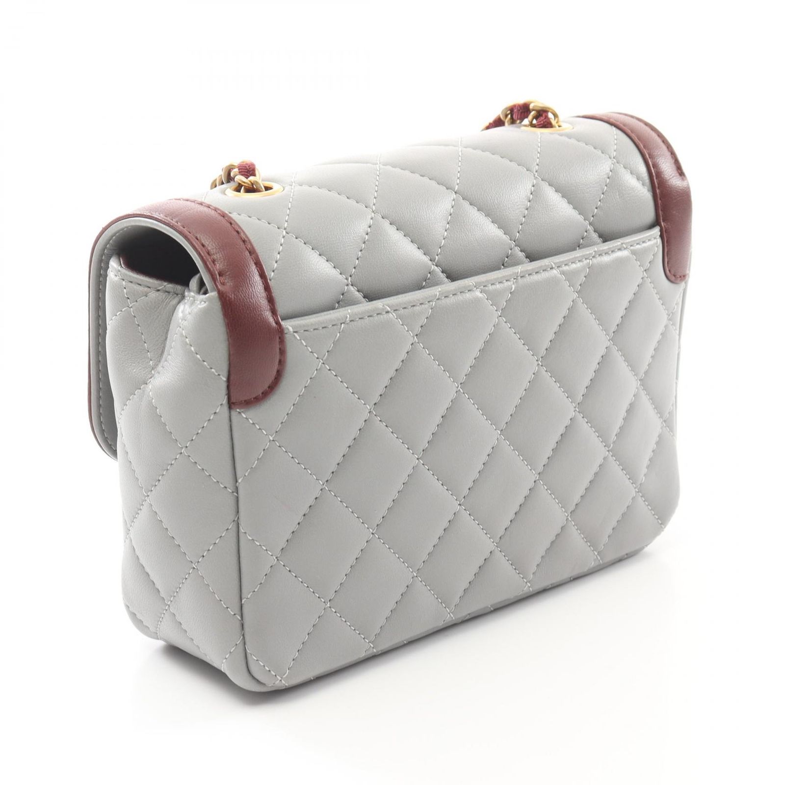 シャネル CHANEL ショルダーバッグ マトラッセ グレー/ワイン シャネル CHANEL ショルダーバッグ マトラッセ グレー/ワイン