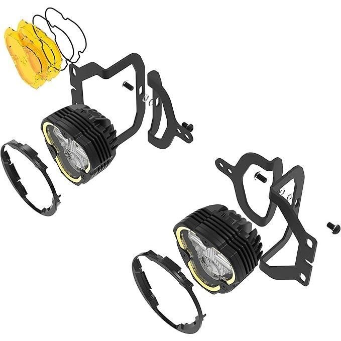 KC HiLiTES JK JLラングラー JTグラディエーター スポーツバンパー用 FLEX ERA 3 Dual Mode SAE Fog Lights - 2-Light Master Kit - Jeep JK JL JT