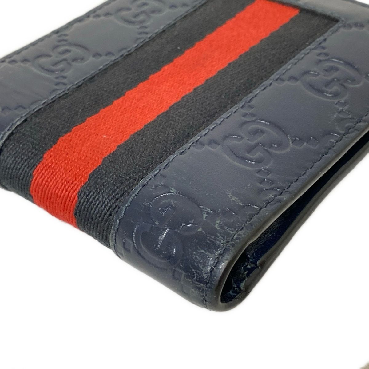 GUCCI(グッチ) 2つ折り財布 シマライン,シェリー(ウェブ) 408826  