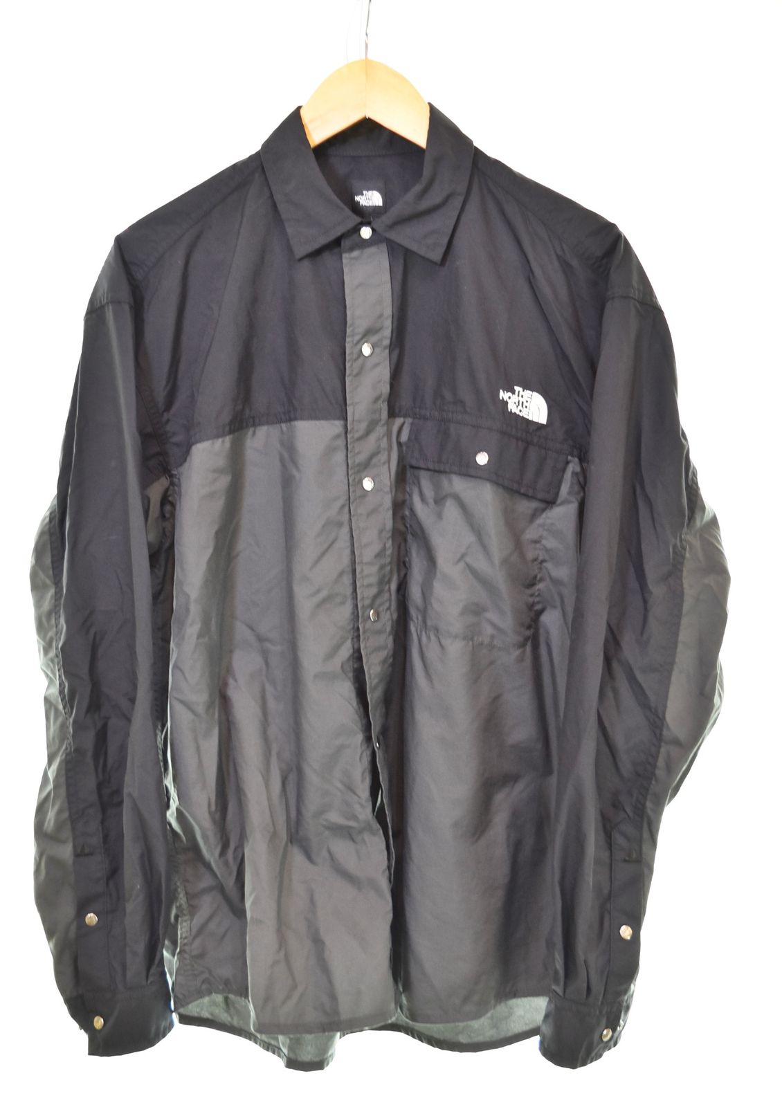 ノースフェイス THE NORTH FACE NUPTSE SHIRT ロングスリーブヌプシシャツ NR12552 長袖シャツ ブラック Mサイズ 103MT-3149