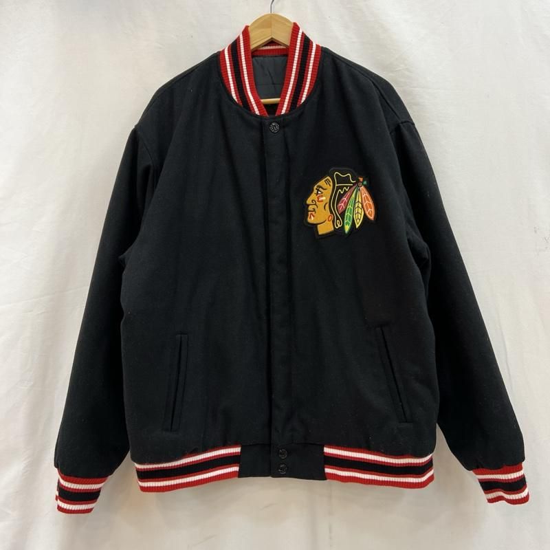 J.H.DESIGN ジェーエイチデザイン ジャケット 上着 ジャンパー ブルゾン ジェフ ハミルトン リバーシブル スタジャン NHL シカゴ ブラックホークス