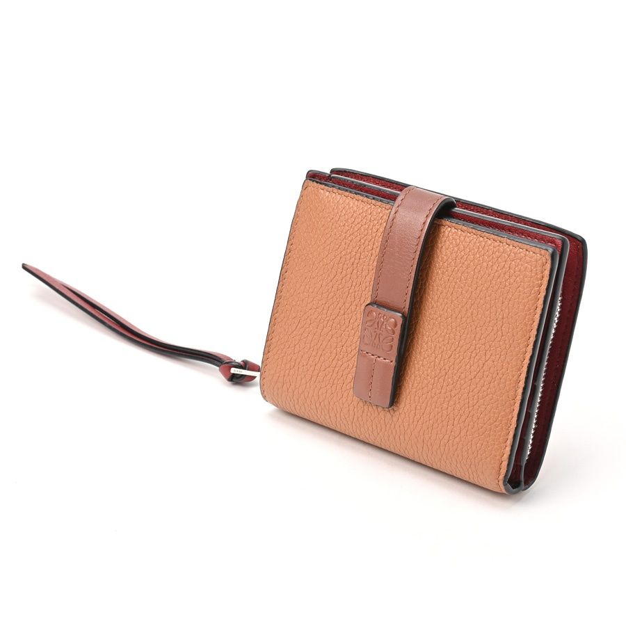 LOEWE ロエベ コンパクトジップウォレット　ライトキャラメル/ピーカン LOEWE ロエベ コンパクトジップウォレットライトキャラメル/ピーカン