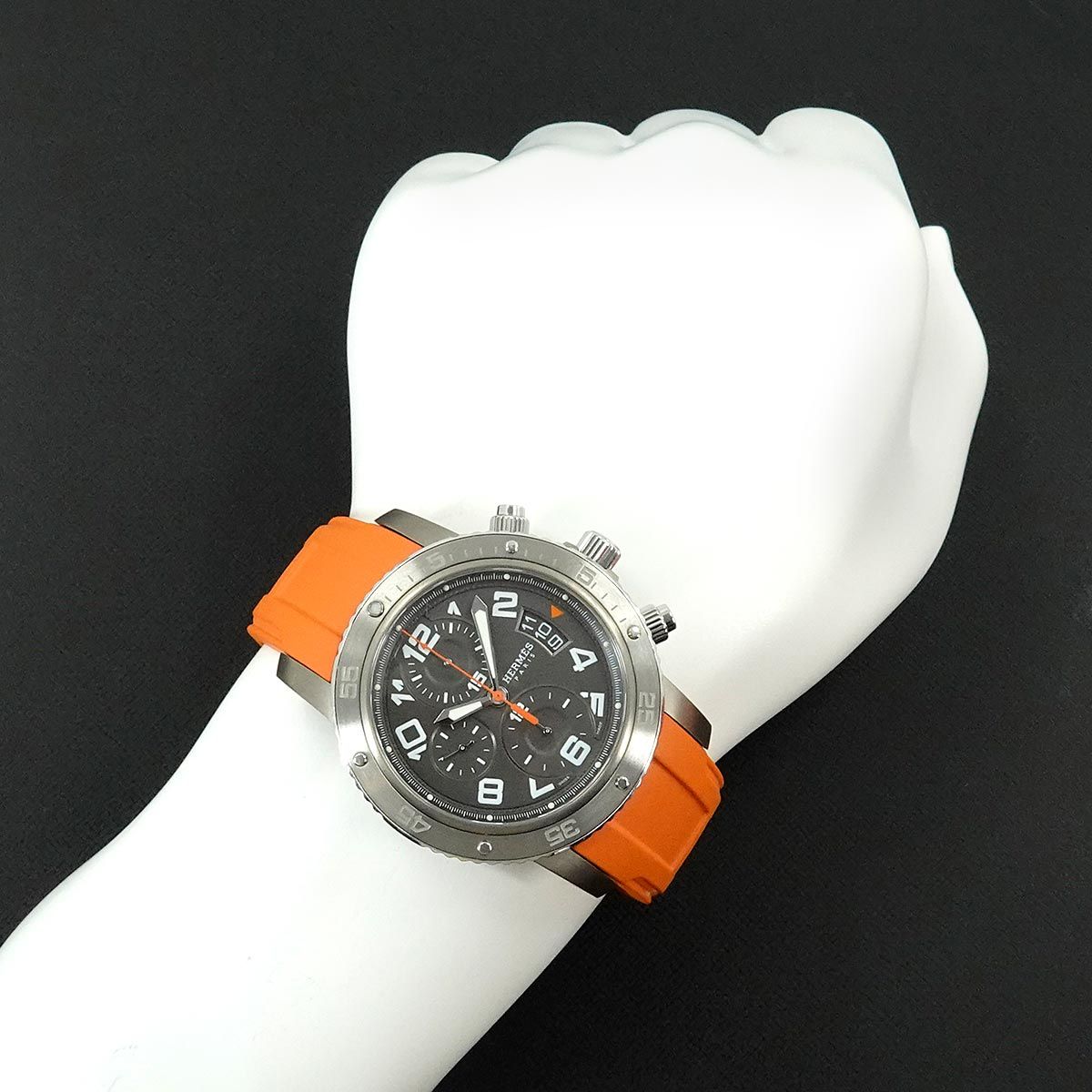 エルメス HERMES クリッパー ダイバー メカニカル クロノグラフ CP2 