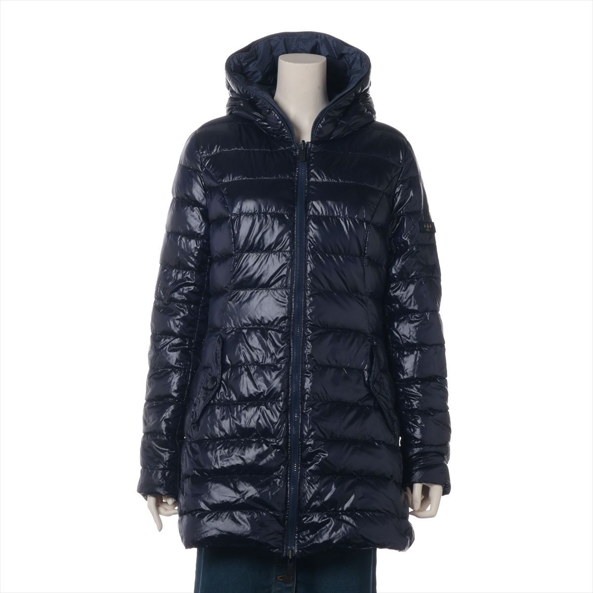 美品 TATRAS タトラスダウンコート ネイビー リバーシブル