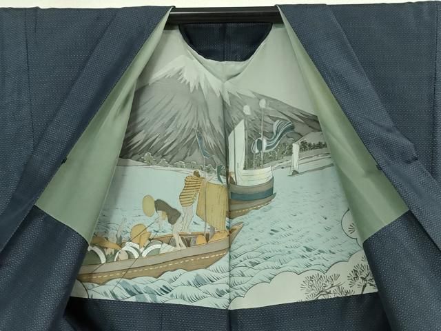 濃藍色地