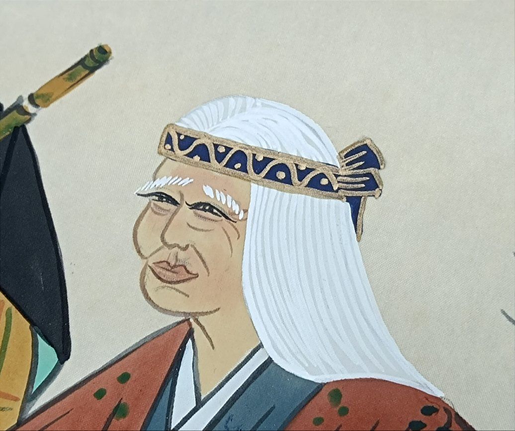 掛軸 真作肉筆 芳園作 高砂掛軸 縁起物 - メルカリ