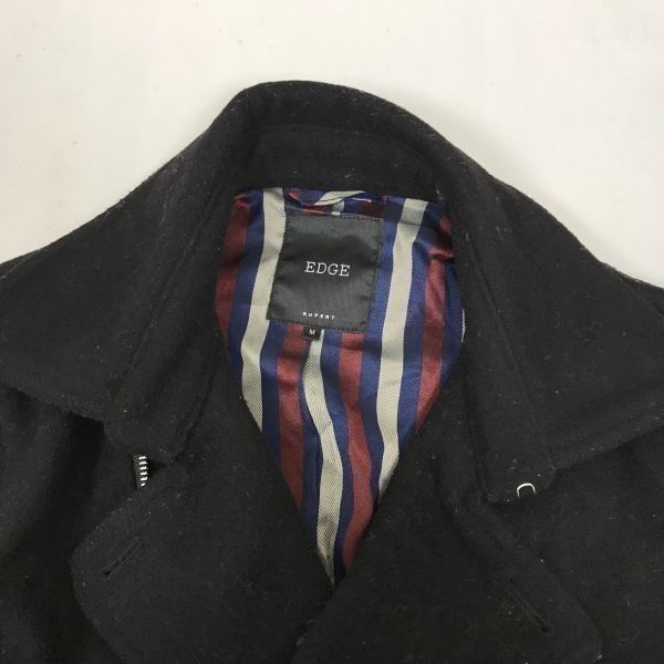 美品 RUPERT EDGE ウール ライダース Pコート M グレー 灰 メンズ HT1808-486 EDGE RUPERT のPコート