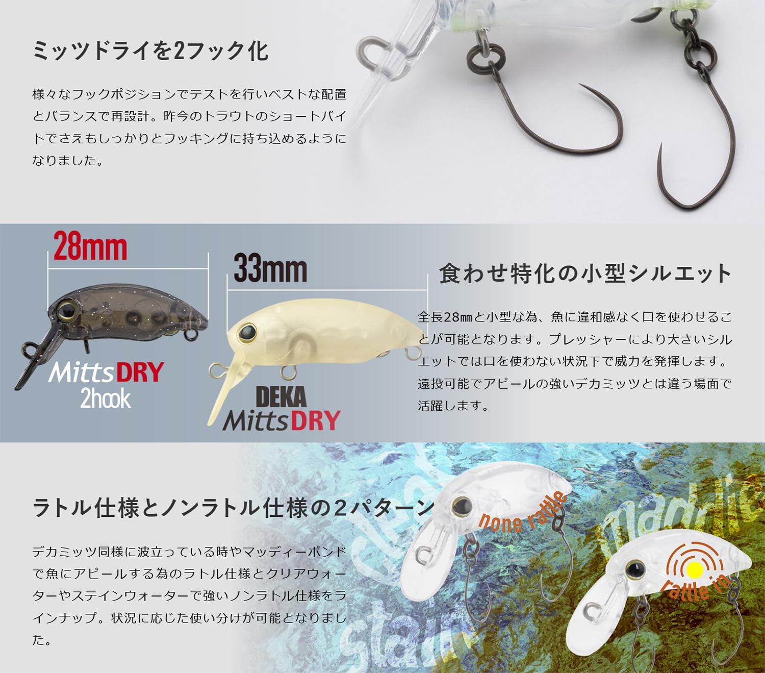 ミシックジャッカル 新品 ジャッカル(JACKALL) ミッツドライ 2Hook - メルカリ
