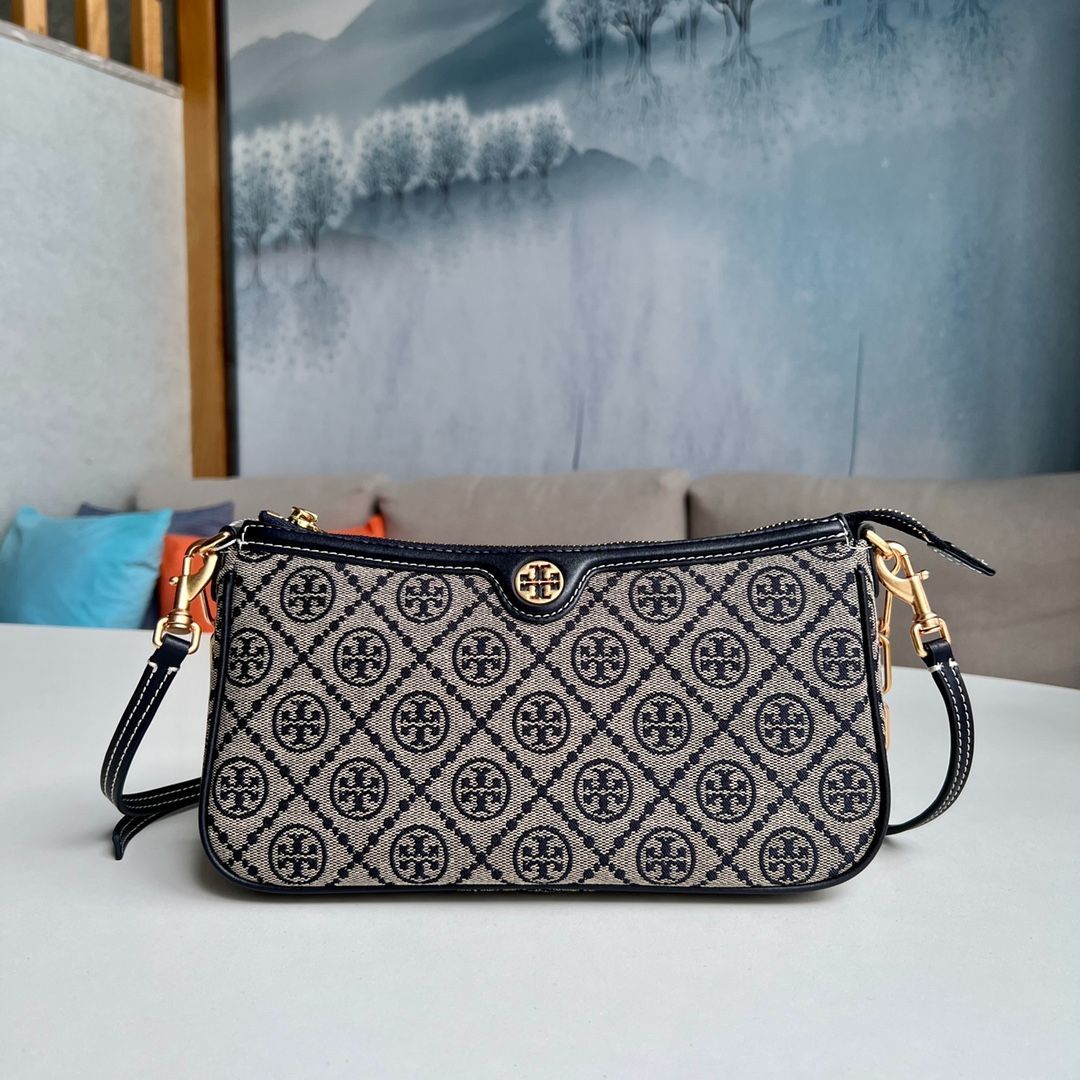 トリーバーチ バッグ Tory Burch ショルダーバッグ 斜め掛け ボディバッグ Tモノグラム ジャカード アウトレット品 レディース ブラック  # 85137 - メルカリ